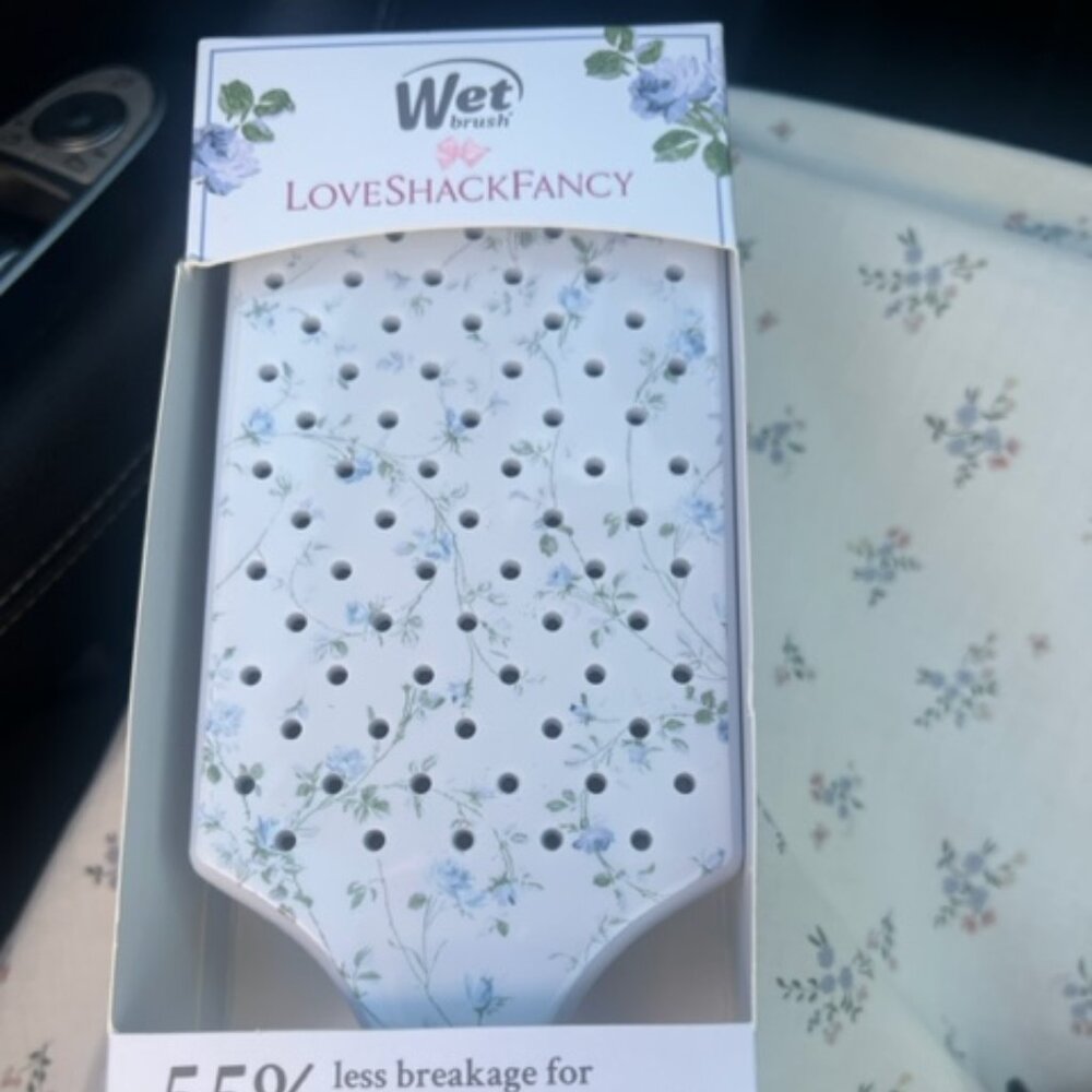 Wet Brush x LoveShackFancy Paddle Detangler Hair Brush English Ivy Blue